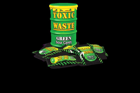 Toxic Waste Drum with flavoured hard sour candy sweets 42g